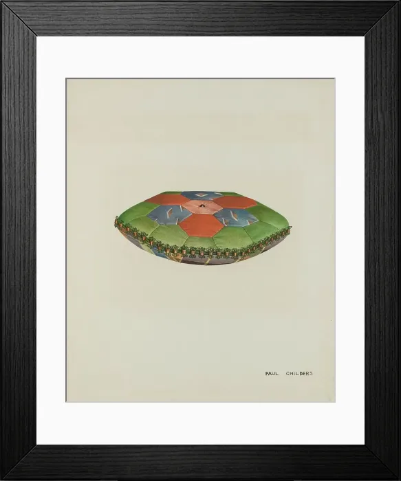 Framed Print : Shaker Pin Cushion, c. 1937. Creator: William Paul Childers Framed Print : Shaker Pin Cushion, c. 1937. Creator: William Paul Childers