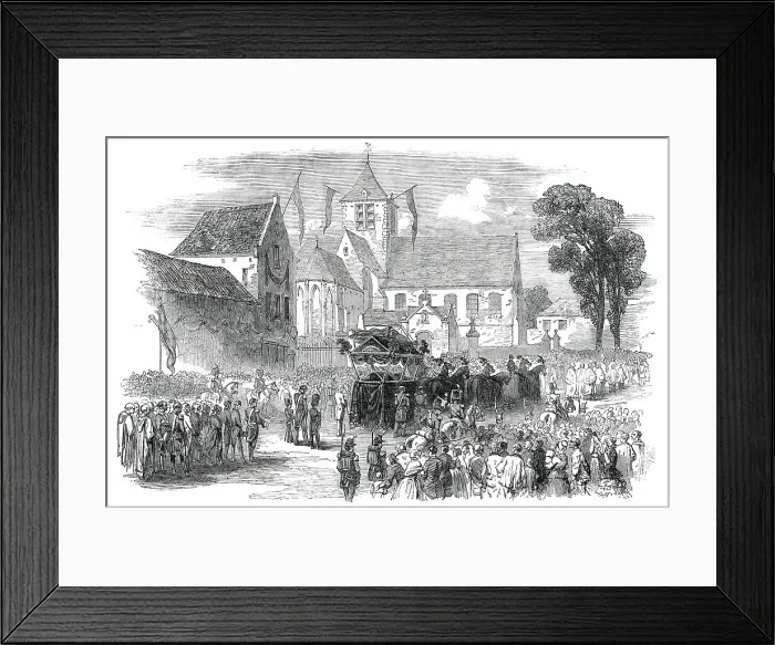 Framed Print : Funeral of the Queen of the Belgians - the Procession, 1850. Creator: Unknown