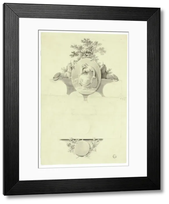Framed Print : Tomb Monument and Detail, c. 1790. Creator: John Bacon I Framed Print : Tomb Monument and Detail, c. 1790. Creator: John Bacon I