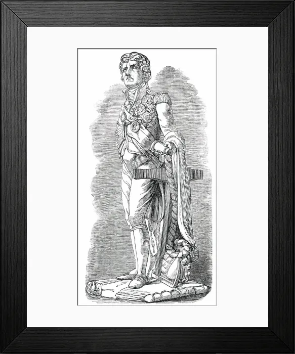 Framed Print : Colossal Statue of Lord Nelson, 1850. Creator: Unknown Framed Print : Colossal Statue of Lord Nelson, 1850. Creator: Unknown