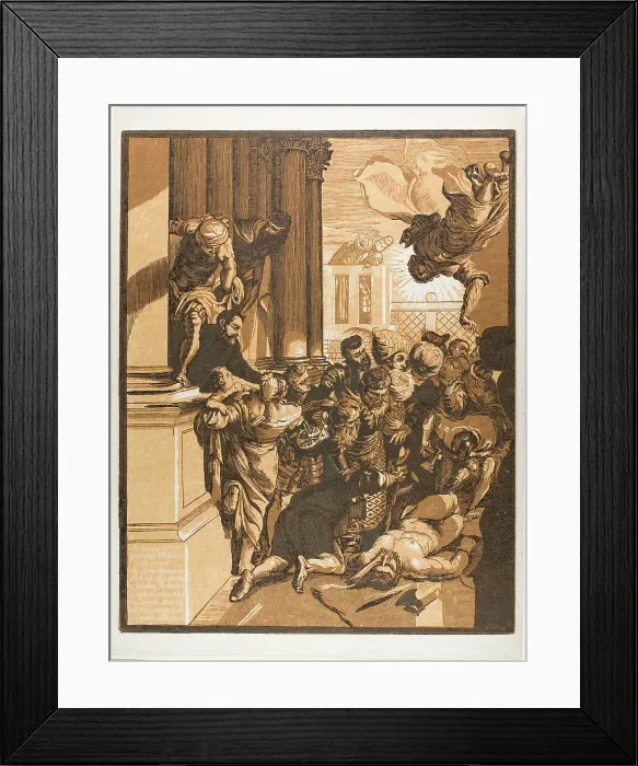 Framed Print : Saint Mark Saving a Slave from Torture, from Opera Selectiora, 1745. Creator: John Baptist Jackson Framed Print : Saint Mark Saving a Slave from Torture, from Opera Selectiora, 1745. Creator: John Baptist Jackson