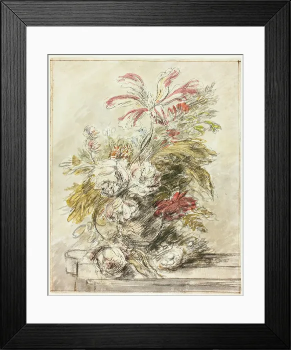 Framed Print : A Flower Piece, n.d. Creator: Jan van Huysum Framed Print : A Flower Piece, n.d. Creator: Jan van Huysum