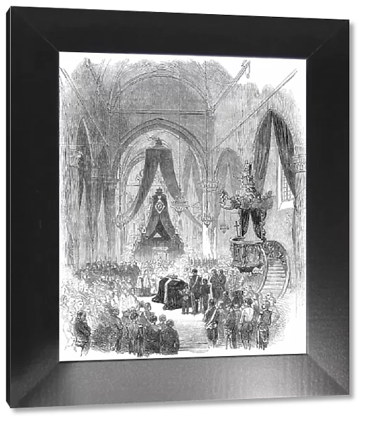 Funeral of the Queen of the Belgians - the Interment in the Church a Laeken, 1850. Creator: Unknown