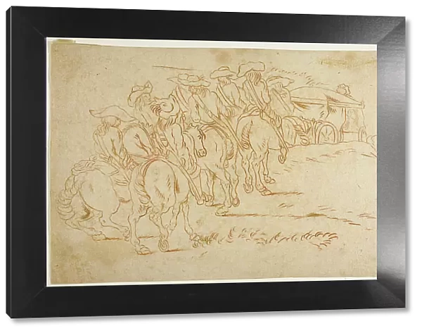 Cavalry Escorting Coach, n.d. Creator: Hendrik Verschuring