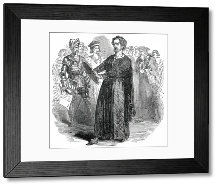 Framed Print : Mr. MacReady, as Richard II, at the Haymarket Theatre, 1850. Creator: Unknown Framed Print : Mr. MacReady, as Richard II, at the Haymarket Theatre, 1850. Creator: Unknown