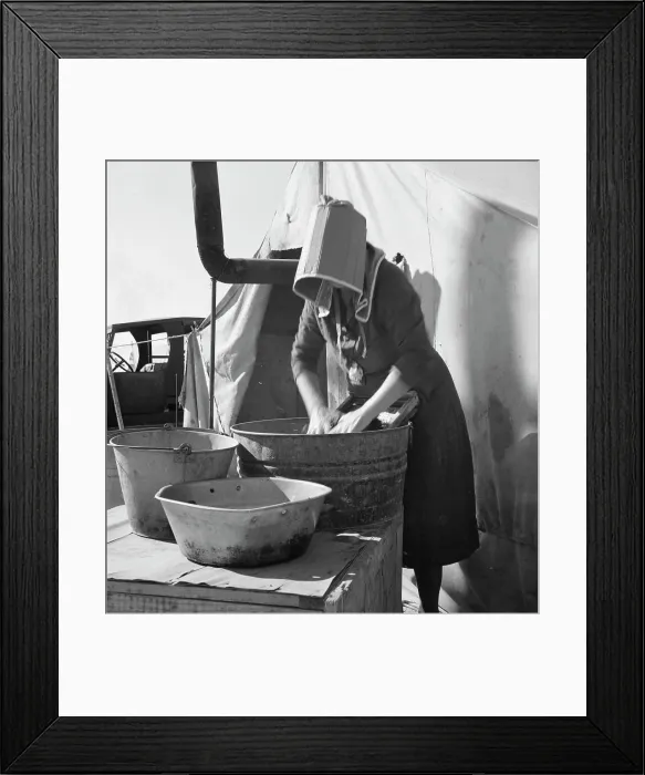 Framed Print : Texas woman in carrot pullers camp, Imperial Valley, California, 1939. Creator: Dorothea Lange Framed Print : Texas woman in carrot pullers camp, Imperial Valley, California, 1939. Creator: Dorothea Lange