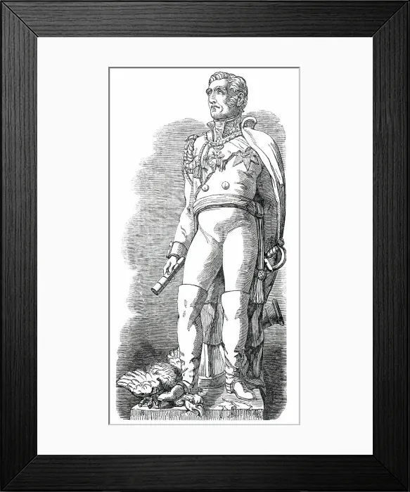 Framed Print : Colossal Statue of the Duke of Wellington, 1850. Creator: Unknown Framed Print : Colossal Statue of the Duke of Wellington, 1850. Creator: Unknown