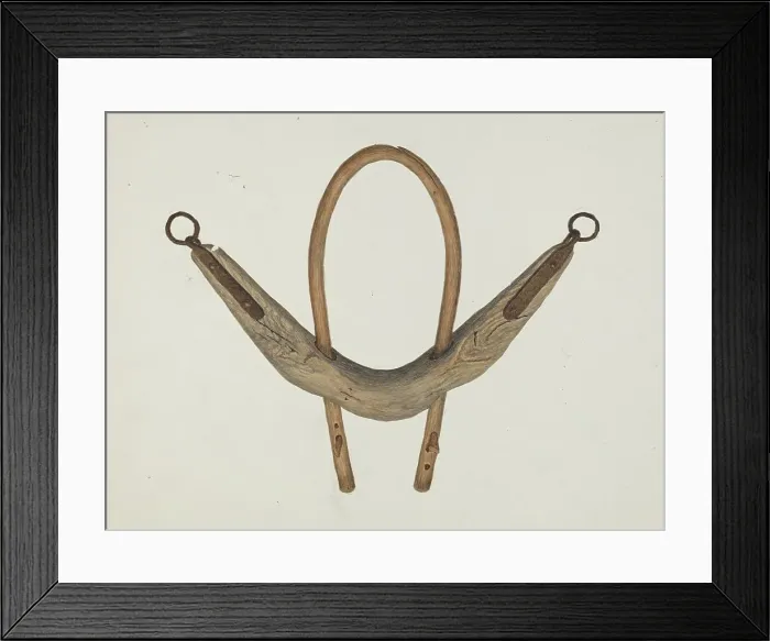 Framed Print : Oxen Yoke, c. 1937. Creator: Earl Butlin Framed Print : Oxen Yoke, c. 1937. Creator: Earl Butlin