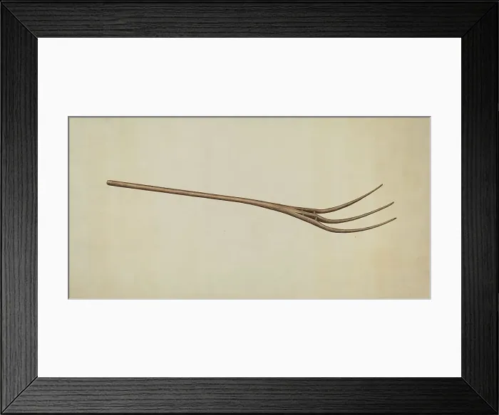 Framed Print : Pitch Fork, c. 1937. Creator: Earl Butlin