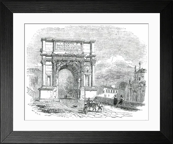 Framed Print : Arch of Titus - Rome, 1850. Creator: Unknown Framed Print : Arch of Titus - Rome, 1850. Creator: Unknown
