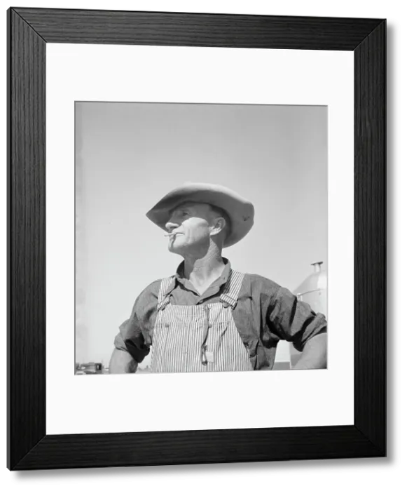 Framed Print : Nebraska farmer come to pick peas, Near Calipatria, California, 1939. Creator: Dorothea Lange
