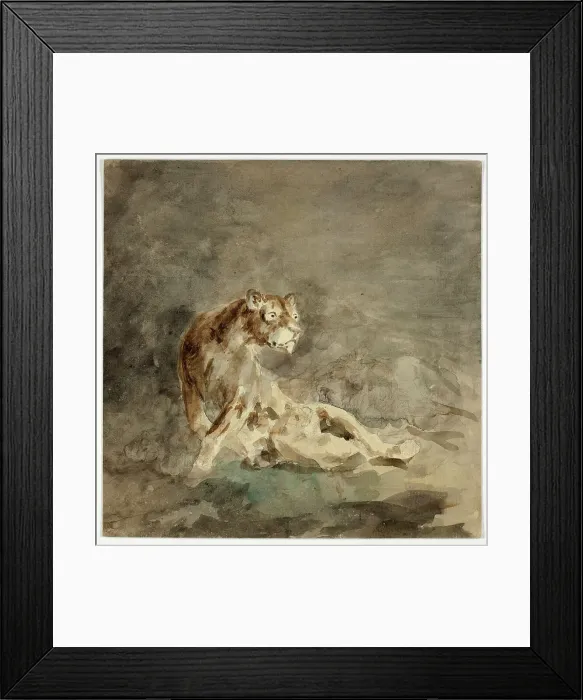 Framed Print : Lioness with her Family, n.d. Creator: Sawrey Gilpin Framed Print : Lioness with her Family, n.d. Creator: Sawrey Gilpin