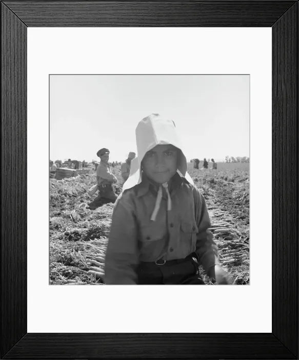 Framed Print : Possibly: Texas woman in carrot pullers camp, Imperial Valley, California, 1939. Creator: Dorothea Lange Framed Print : Possibly: Texas woman in carrot pullers camp, Imperial Valley, California, 1939. Creator: Dorothea Lange
