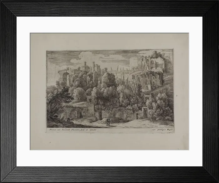 Framed Print : Antique Ruins of an Amphitheater, 1650-55. Creator: Herman van Swanevelt Framed Print : Antique Ruins of an Amphitheater, 1650-55. Creator: Herman van Swanevelt