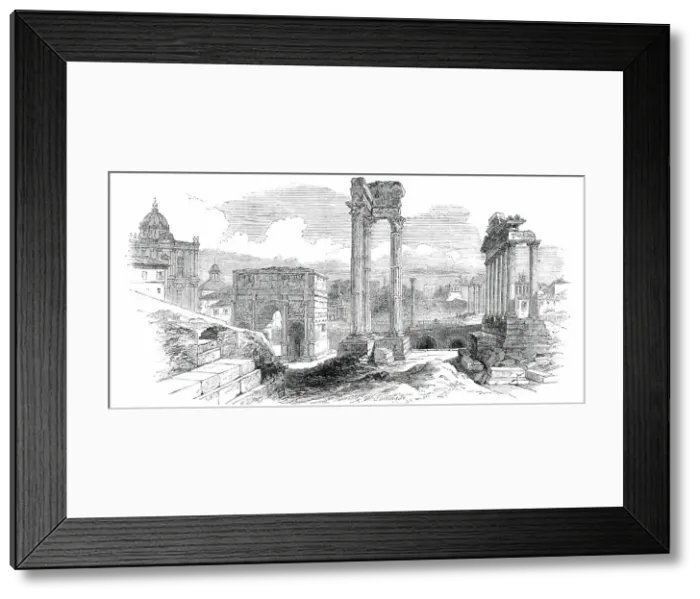 Framed Print : The Ancient Forum - Rome, 1850. Creator: Unknown Framed Print : The Ancient Forum - Rome, 1850. Creator: Unknown