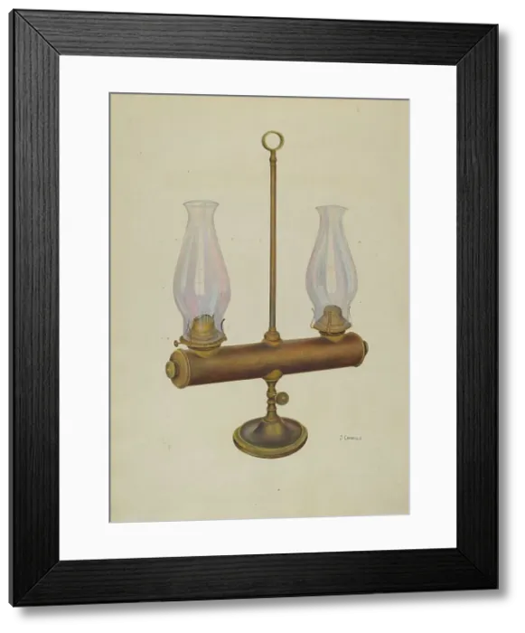 Framed Print : Reading Lamp, 1941. Creator: Joseph Cannella Framed Print : Reading Lamp, 1941. Creator: Joseph Cannella