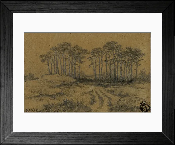 Framed Print : Path Through Trees, c. 1877. Creator: Hermanus Koekkoek Framed Print : Path Through Trees, c. 1877. Creator: Hermanus Koekkoek