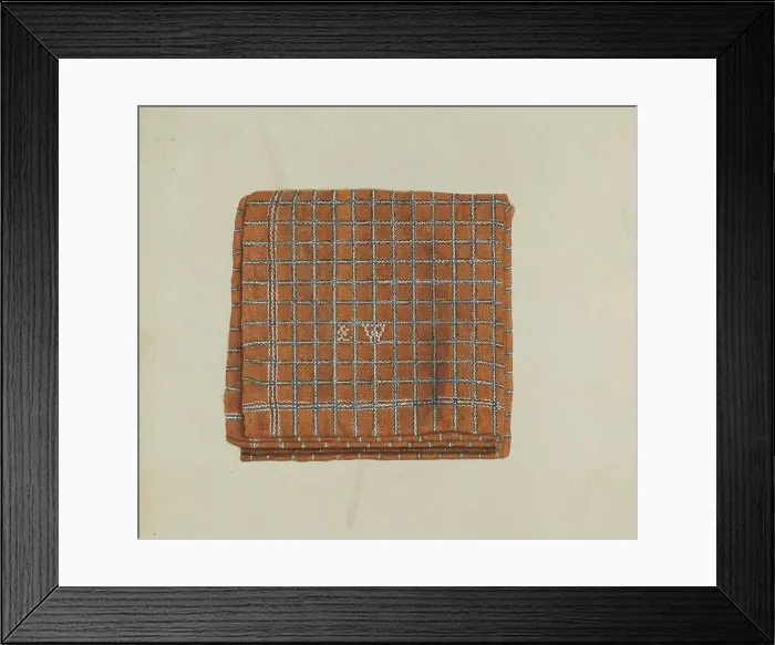 Framed Print : Shaker Man's Handkerchief, c. 1936. Creator: George Constantine;Constantine, George Framed Print : Shaker Man's Handkerchief, c. 1936. Creator: George Constantine;Constantine, George