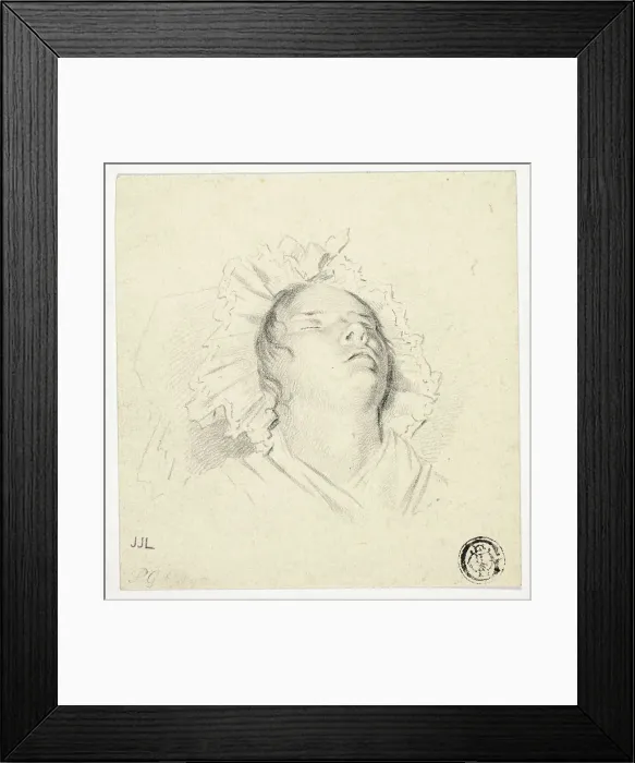 Framed Print : Head of Sleeping Girl, 1800. Creator: Pieter Gaal Framed Print : Head of Sleeping Girl, 1800. Creator: Pieter Gaal