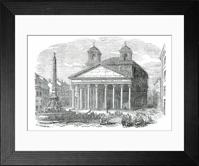 Framed Print : The Pantheon - Rome, 1850. Creator: Unknown Framed Print : The Pantheon - Rome, 1850. Creator: Unknown