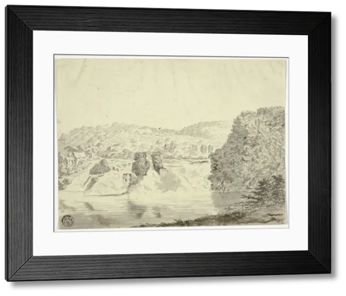 Framed Print : Rhone Waterfall near Schafhausen, n.d. Creator: Pieter Gaal Framed Print : Rhone Waterfall near Schafhausen, n.d. Creator: Pieter Gaal