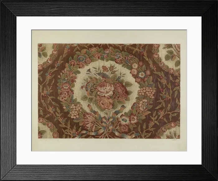 Framed Print : Printed Textile, c. 1941. Creator: Ernest Capaldo Framed Print : Printed Textile, c. 1941. Creator: Ernest Capaldo