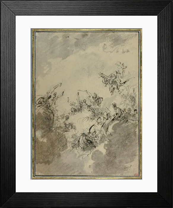 Framed Print : Study for Apotheosis of Hercules, c. 1746. Creator: Jacob de Wit Framed Print : Study for Apotheosis of Hercules, c. 1746. Creator: Jacob de Wit