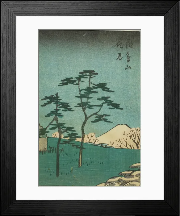 Framed Print : Flower Viewing at Asuka Hill (Asukayama hanami), section of a sheet from the series... 1852. Creator: Ando Hiroshige Framed Print : Flower Viewing at Asuka Hill (Asukayama hanami), section of a sheet from the series... 1852. Creator: Ando Hiroshige