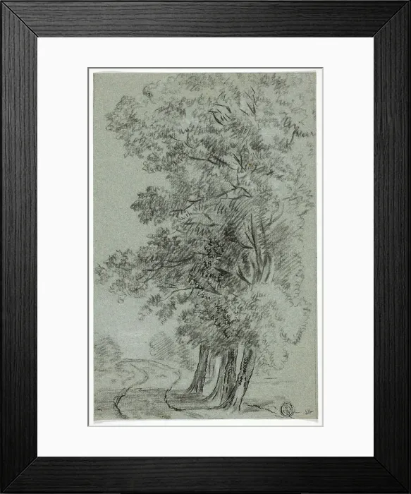 Framed Print : Road Past Trees, n.d. Creator: Pieter Gaal Framed Print : Road Past Trees, n.d. Creator: Pieter Gaal