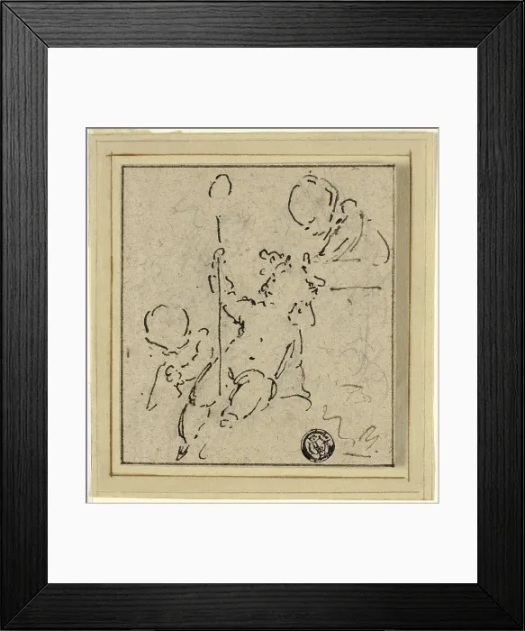 Framed Print : Three Putti, n.d. Creator: Jacob de Wit Framed Print : Three Putti, n.d. Creator: Jacob de Wit