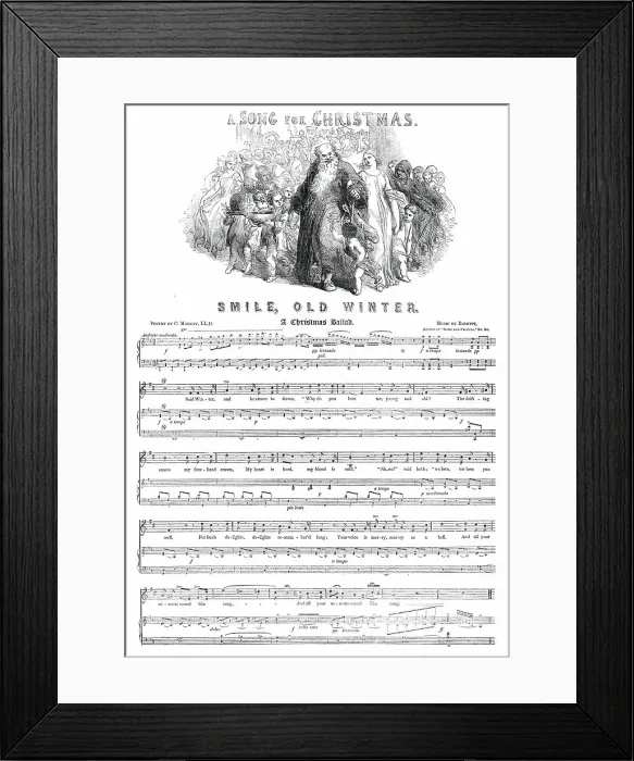 Framed Print : A Song for Christmas - Smile, Old Winter, 1850. Creator: Unknown. A Song for Christmas - Smile, Old Winter, 1850. Creator: Unknown Framed Print : A Song for Christmas - Smile, Old Winter, 1850. Creator: Unknown. A Song for Christmas - Smile, Old Winter, 1850. Creator: Unknown