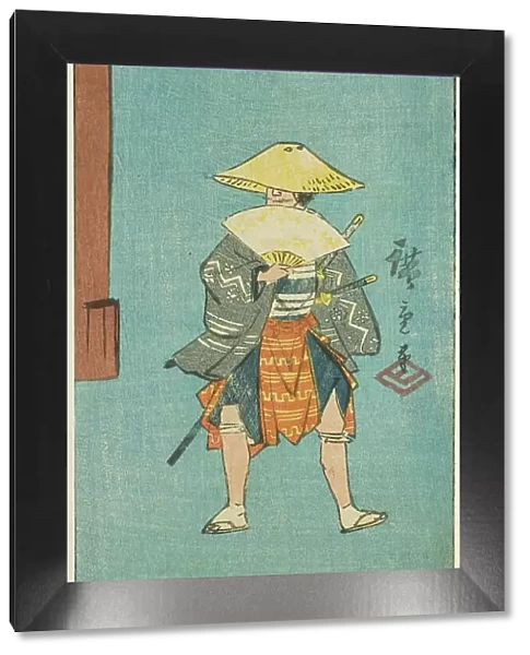 Miya: Kagekiyo Visiting the Kannon Temple (Miya, Kagekiyo Kannon mode), section of sheet n... 1856. Creator: Ando Hiroshige