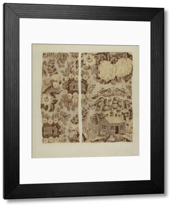 Framed Print : Historical Printed Textile, c. 1940. Creator: Ernest Capaldo Framed Print : Historical Printed Textile, c. 1940. Creator: Ernest Capaldo