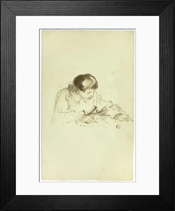 Framed Print : Boy Writing or Sketching, c. 1830. Creators: Thomas Jones Barker, Thomas Barker Framed Print : Boy Writing or Sketching, c. 1830. Creators: Thomas Jones Barker, Thomas Barker