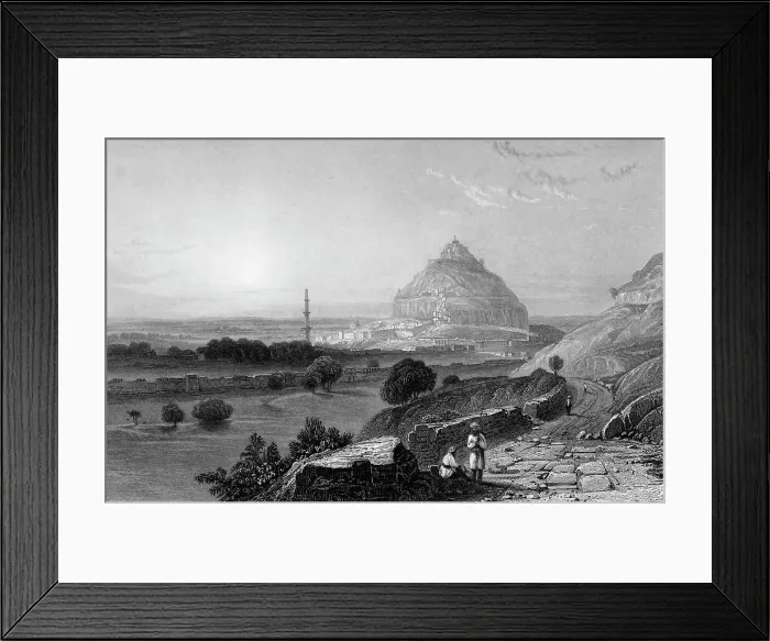 Framed Print : The Fortress of Dowlutabad, 1834. Creator: William Purser Framed Print : The Fortress of Dowlutabad, 1834. Creator: William Purser