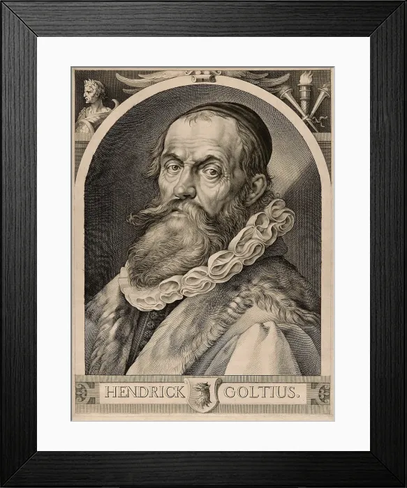 Framed Print : Portrait of Hendrick Goltzius, c. 1617. Creator: Jan Muller Framed Print : Portrait of Hendrick Goltzius, c. 1617. Creator: Jan Muller