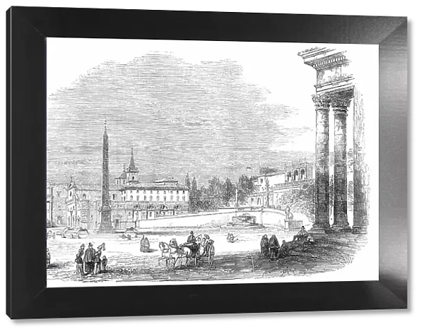 Piazza del Popolo - Rome, 1850. Creator: Unknown