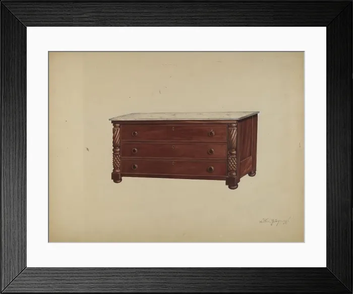 Framed Print : Chest of Drawers, 1935 / 1942. Creator: Walter G. Capuozzo Framed Print : Chest of Drawers, 1935 / 1942. Creator: Walter G. Capuozzo