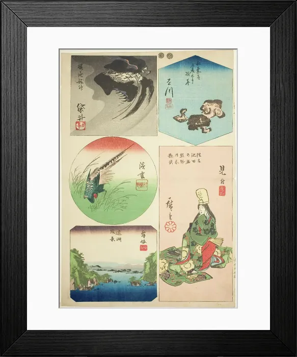 Framed Print : Kakegawa, Fukuroi, Mitsuke, Hamamatsu, and Maisaka, no. 7 from the series Cutout... c. 1848 / 52. Creator: Ando Hiroshige. Kakegawa, Fukuroi, Mitsuke, Hamamatsu, and Maisaka, no. 7 from the series Cutout... c. 1848 / 52. Creator: Ando Hiroshige Framed Print : Kakegawa, Fukuroi, Mitsuke, Hamamatsu, and Maisaka, no. 7 from the series Cutout... c. 1848 / 52. Creator: Ando Hiroshige. Kakegawa, Fukuroi, Mitsuke, Hamamatsu, and Maisaka, no. 7 from the series Cutout... c. 1848 / 52. Creator: Ando Hiroshige
