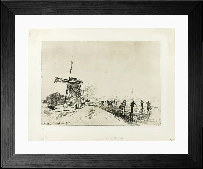 Framed Print : View of the Town of Maassluis, 1862. Creator: Johan Barthold Jongkind Framed Print : View of the Town of Maassluis, 1862. Creator: Johan Barthold Jongkind