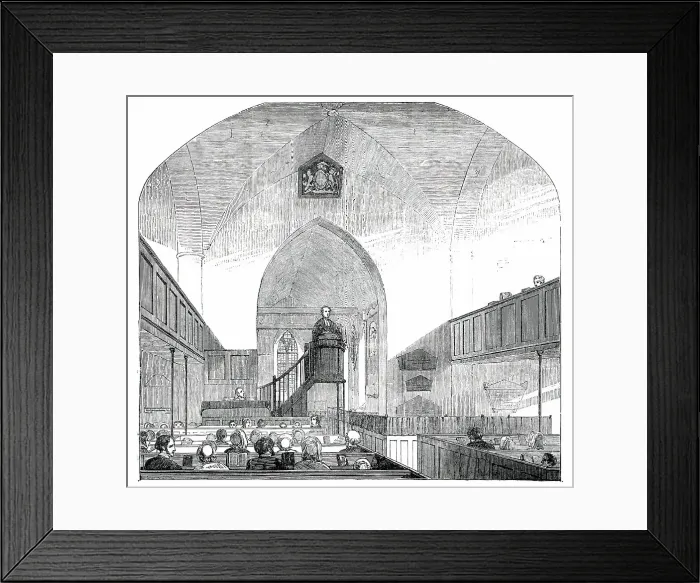 Framed Print : Interior of Whippingham Church, Isle of Wight, 1850. Creator: Unknown