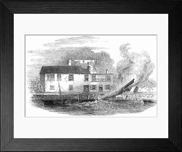 Framed Print : Whirlwind at Exeter, 1850. Creator: Unknown Framed Print : Whirlwind at Exeter, 1850. Creator: Unknown