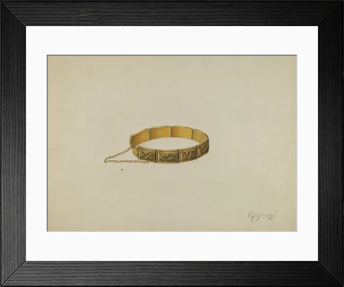 Framed Print : Bracelet, c. 1939. Creator: Walter G. Capuozzo Framed Print : Bracelet, c. 1939. Creator: Walter G. Capuozzo