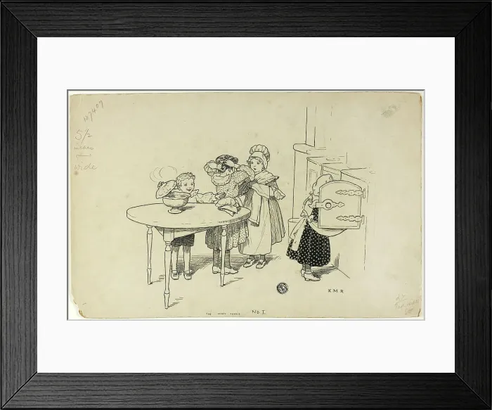 Framed Print : Too Many Cooks, 1900 / 13. Creator: Katherine May Roberts Framed Print : Too Many Cooks, 1900 / 13. Creator: Katherine May Roberts