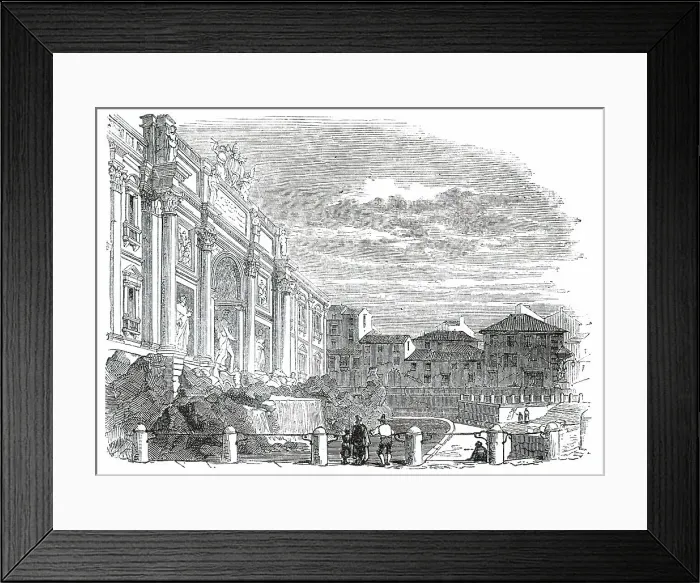 Framed Print : Fountain of Trevi - Rome, 1850. Creator: Unknown Framed Print : Fountain of Trevi - Rome, 1850. Creator: Unknown