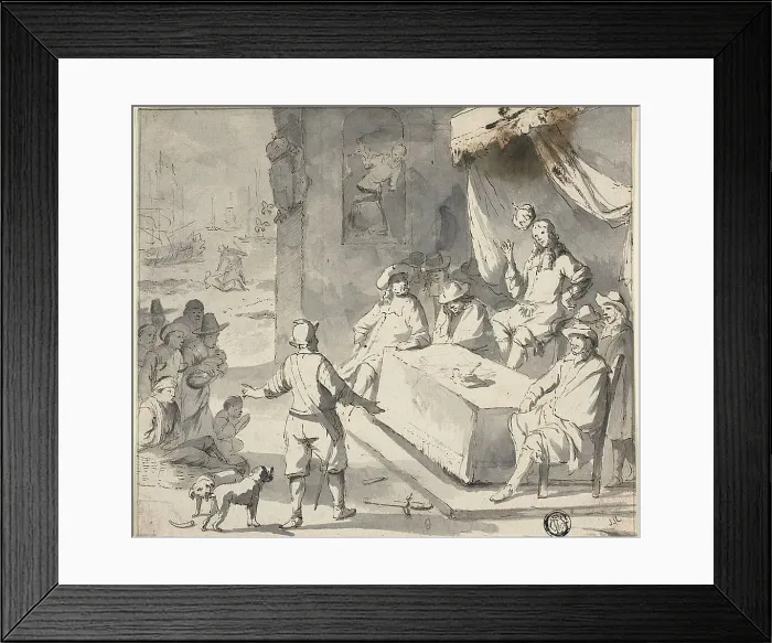 Framed Print : Scene from Dutch History: Supplicants before Ruler, n.d. Creator: Romeyn de Hooghe Framed Print : Scene from Dutch History: Supplicants before Ruler, n.d. Creator: Romeyn de Hooghe