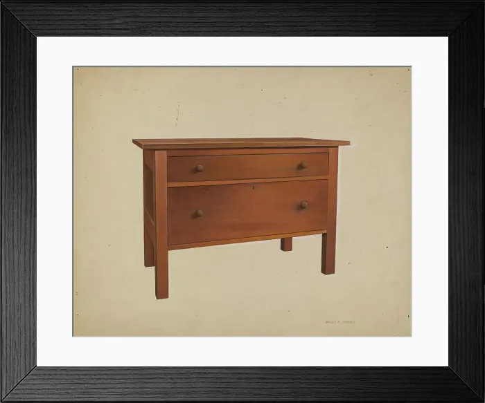 Framed Print : Shaker Table, c. 1938. Creator: Orville A. Carroll Framed Print : Shaker Table, c. 1938. Creator: Orville A. Carroll