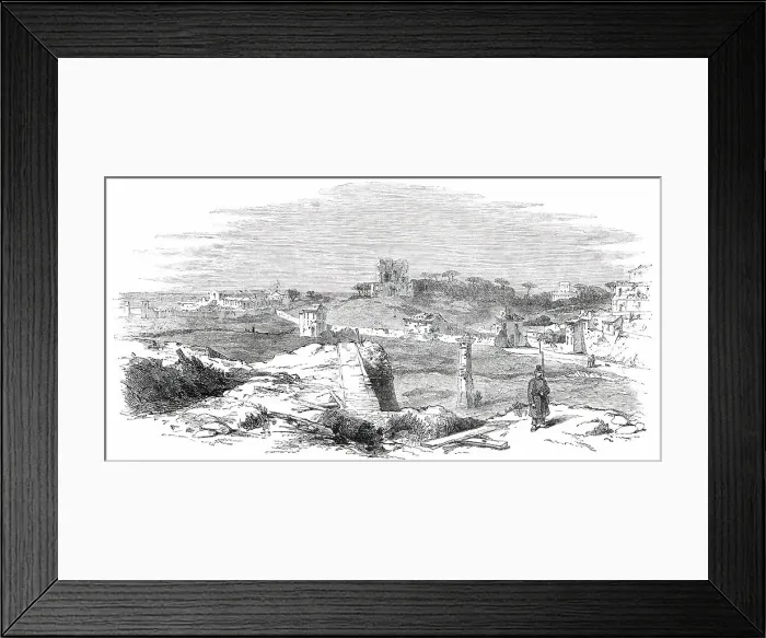 Framed Print : From the Walls, near the Porta San Pancrazio - Rome, 1850. Creator: Unknown Framed Print : From the Walls, near the Porta San Pancrazio - Rome, 1850. Creator: Unknown