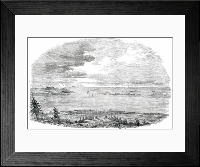 Framed Print : Louisburg Harbour, Cape Breton, 1850. Creator: Unknown Framed Print : Louisburg Harbour, Cape Breton, 1850. Creator: Unknown