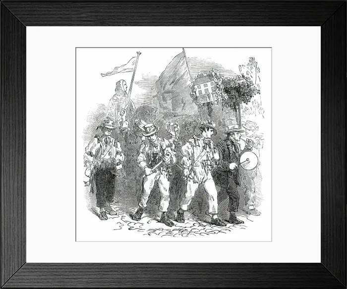 Framed Print : Lichfield Greenhill Bower - the Morris Dancers, 1850. Creator: Unknown. Lichfield Greenhill Bower - the Morris Dancers, 1850. Creator: Unknown Framed Print : Lichfield Greenhill Bower - the Morris Dancers, 1850. Creator: Unknown. Lichfield Greenhill Bower - the Morris Dancers, 1850. Creator: Unknown